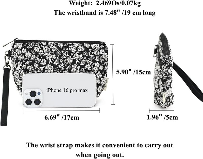 BBORGDC Small Wristlet Wallets for Women, Zip Clutch Bag with Wristlet Pouch, 3-Zipper Original Design - Image 2